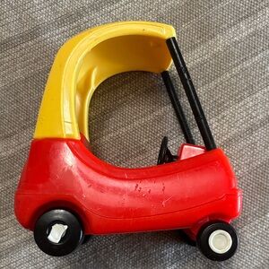 Vintage Little Tikes Cozy Coupe Dollhouse Red Yellow Toy Car Vtg Play Collector
